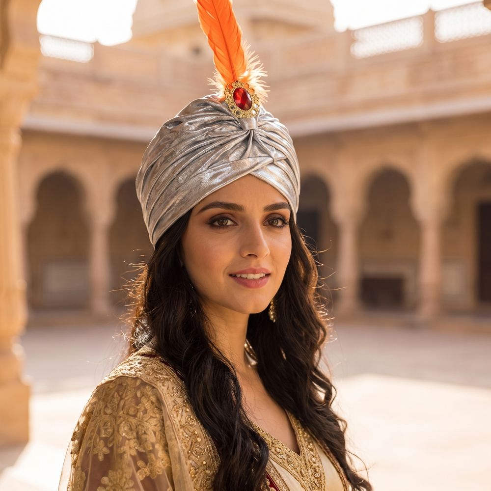 Dress Up Feather Turban Hat Ar - Ethnic Fashion India review and price