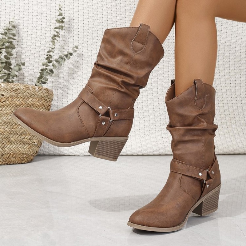 Womens Mid-Calf Boots Retro St - Ethnic Fashion Women review and price